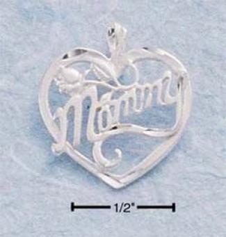 Sterling Silver Dc Mommy In Heart Charm