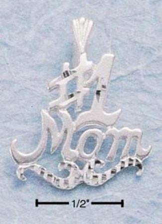 Sterling Silver Dc Number 1 Mom Fancy Underscroll Charm