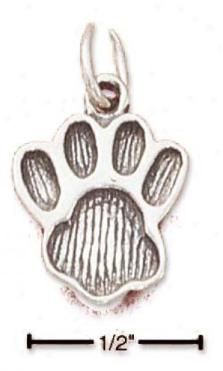 Sterling Silver Dog Paw Print Spell