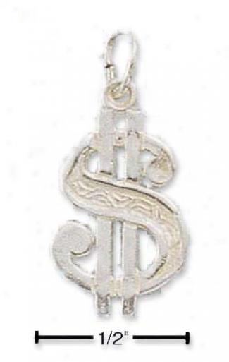 Sterling Silver Dollar Sign Charm