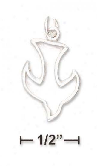 Sterling Silver Dove Outline Charm