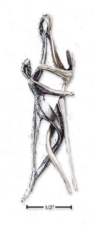 Sterling Silver Entangled Lovers Charm