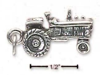 Sterling Silver Farm Tractor Charm