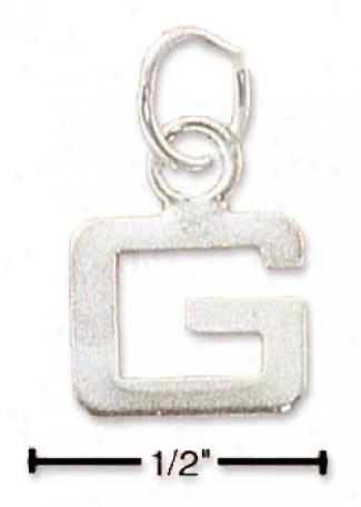 Sterling Silver Fine Lined Letter G Charm