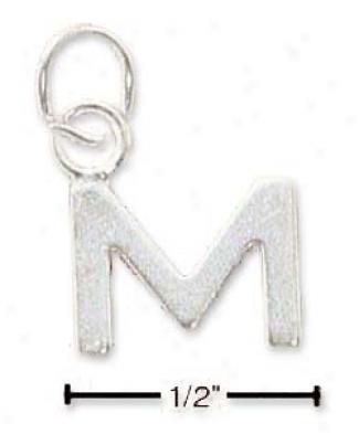 Sterling Silver Fine Lined Letter M Fascinate