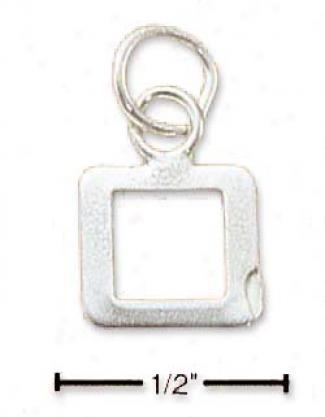Sterling Silver Fine Lined Number 0 Charm