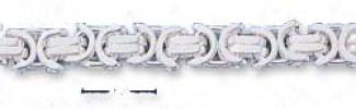 Sterling Silver Flat Byzantine 6mm - 7 Inch Bracelet