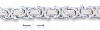 Sterling Gentle Flat Byzantine 6mm - 18 Inch Necklace