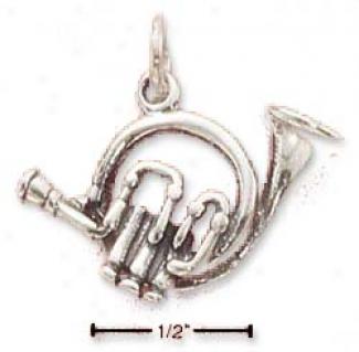Sterling Soft and clear  French Horn Charm