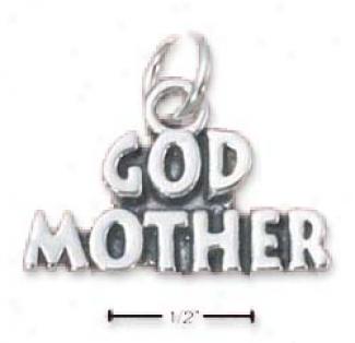 Sterling Silver God Mother Charm