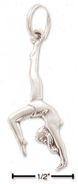 Sterling Silver Gymnast Charm