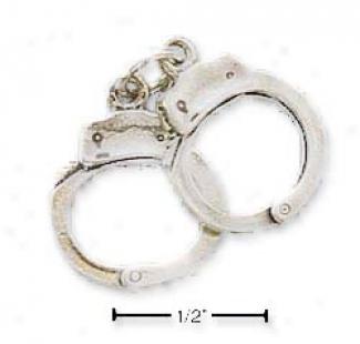 Sterling Silver Handcuffs Charm