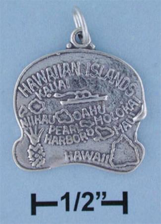 Sterling Silver Hawaii State Charm