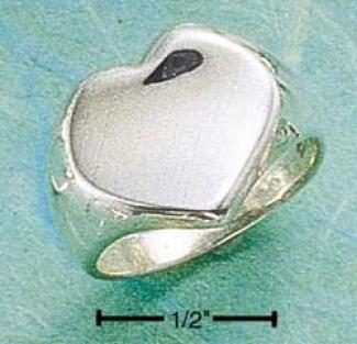 Sterling Silver Hgih Polish [c][i][com]See[/com][/i][/c] [ref]concavity[/ref] Heart Ring