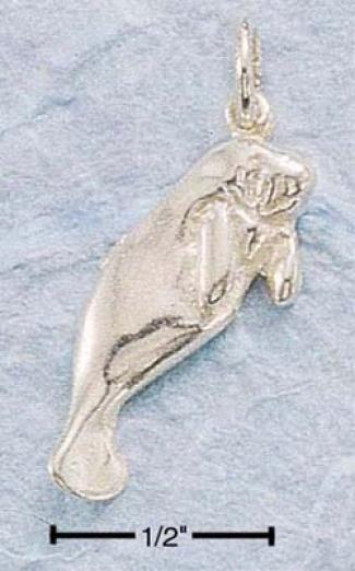 Sterling Silver High Polish Manatee Charm