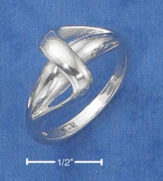 Sterling Silver Hihg Polish Sigmoid Ring