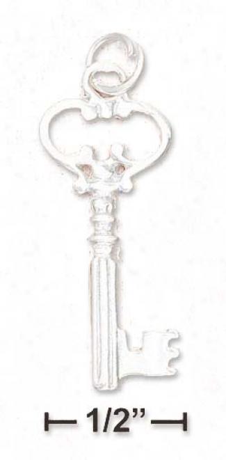 Sterling Silver High Grace Skeleton Key Charm