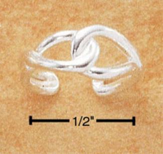 Sterling Silver Interlocking Loop Toe Ring