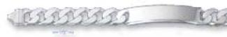 Sterling Silver Italian 8 Inch Curb Id Bracelet