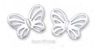 Sterling Silver Italian Butterfly Post Earrings
