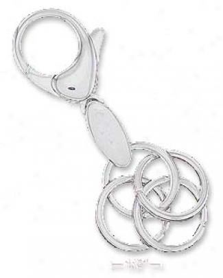 Sterling Silver Italian Giant Lobster Claw Valet Key-ring