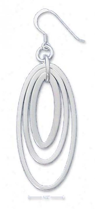 Sterling Silver Italian Small Open Dangle Earrings