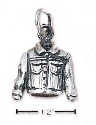 Sterling Silver Jean Jacket Charm