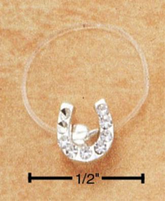 Genuine Silver Jellywore Toe Ring With Aqua Cz Padlock