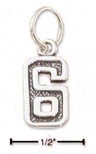 Sterling Silver Jersey Figure 6 Charm