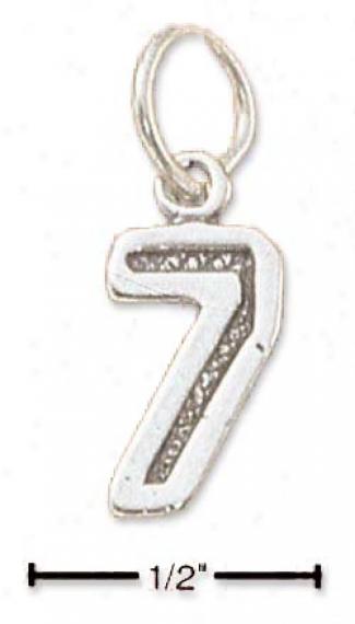 Sterling Silver Jersey Number 7 Charm
