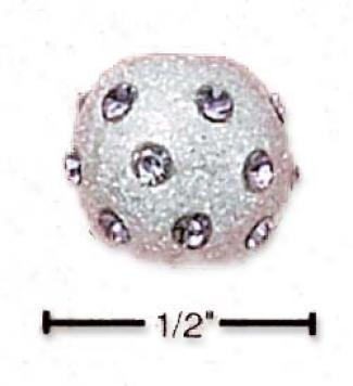Sterling Silver June Fireball Slide Charm (2mm Center Hole)