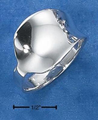 Sterling Gentle Ladies High Polish Non-adjustable Spoon Ring