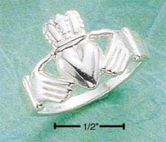 Sterling Silvr Large Claddaugh Ring