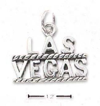 Sterling Silver Las Vegas With Roping Charm