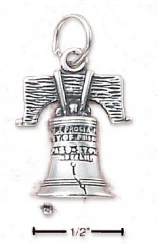 Sterling Silver Liberty Bell Charm (Insincere Back)