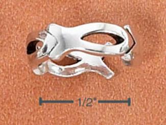 Sterling Silver Life Fish Toe Ring