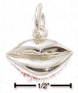 Sterling Silver Lips Charm