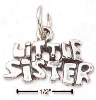 Sterling Silver Little Sister Charm