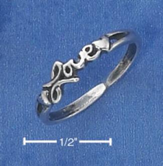 Sterling Silver Affection Toe Ring With Heatt Sides
