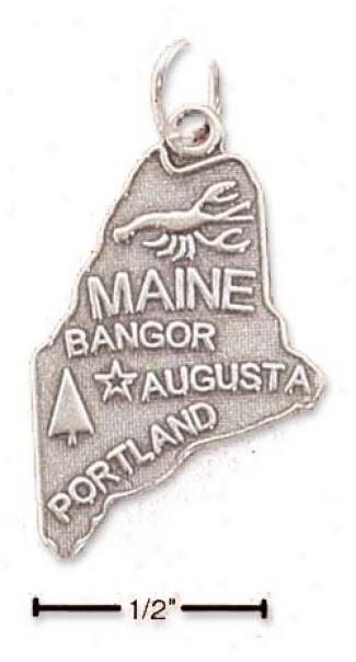 Sterling Silver Maune State Charm