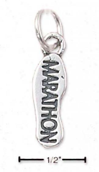 Sterling Silver Marathon Sneaker Sole Charm