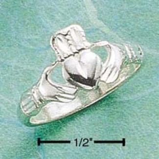 Sterling Silver Medium Dc Claddaugh Ring