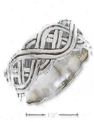 Sterling Silver Mens Celtic Band Race-course