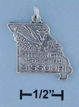 Sterling Silver Missouri State Charm
