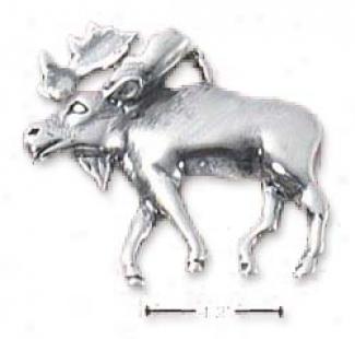 Sterling Silver Moose On The Move Charm