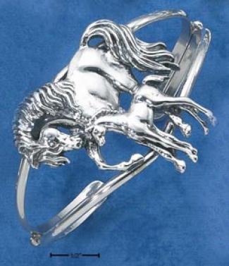 Sterling Silver Mother And Colt Window Cuff