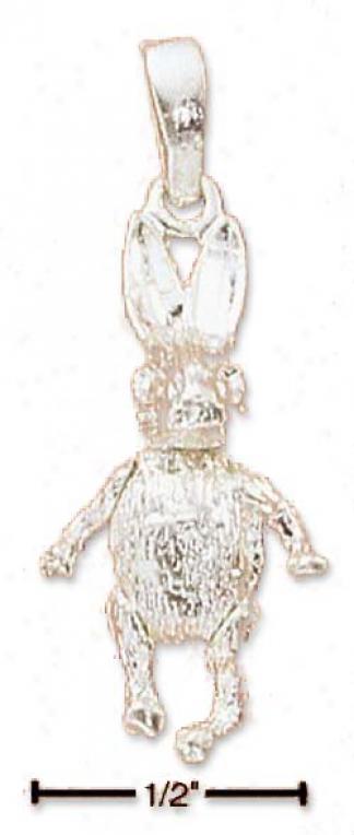 Sterling Silver Movable Bunny Charm
