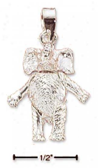 Sterling Silver Movable Elephant Charm