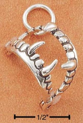 Sterling Silver Movable Fangs Charm