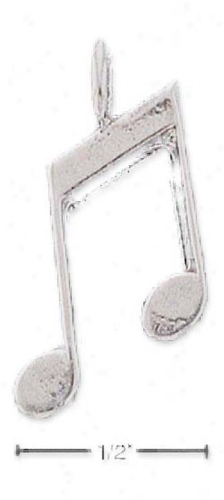 Sterling Gentle Melody Note Charm